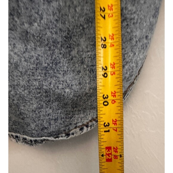 Monique Fashions 80s Acid Washed Blue Denim Gold Stud Shirt Jacket  13/14 - Picture 7 of 10